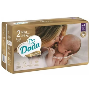 DADA Pleny jednorázové Extra Care vel. 2 (3-6 Kg), 43 ks