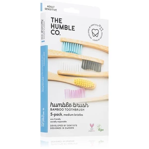 The Humble Co. Brush Adult bambusová zubná kefka medium I. 5 ks