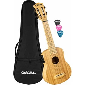 Cascha Soprano Ukulele Bamboo Natural with Pickup System