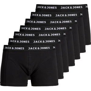 Jack&Jones 7 PACK - pánské boxerky JACHUEY 12171258 Black L