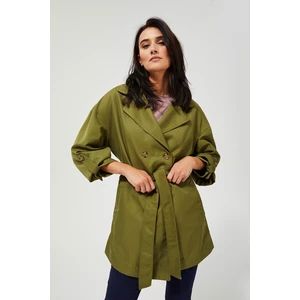 Trench coat with belt - olive