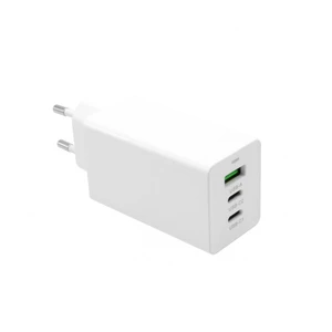 Nabíjačka do siete FIXED GaN USB, 2x USB-C PD, 65W (FIXCG65-2CU-WH) biela nabíjačka do siete • technológia GAN • 2× USB-C • 1× USB-A Rapid Charge • po