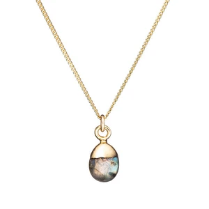 Decadorn Půvabný pozlacený náhrdelník s labradoritem