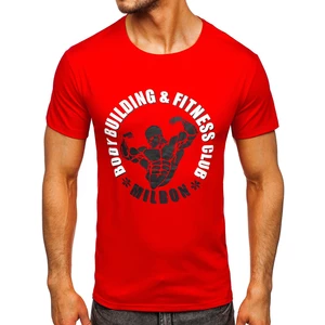 Červené pánské tričko s potiskem Bolf Y70015