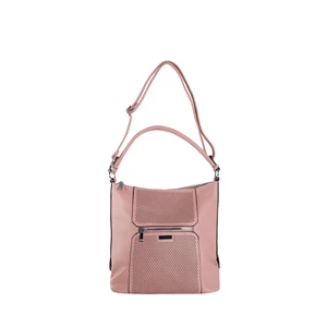 Light pink city shoulder bag with removable strap