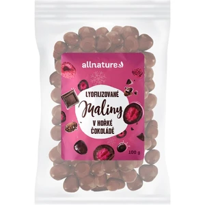 ALLNATURE Mrazem sušené maliny v hořké čokoládě 100 g