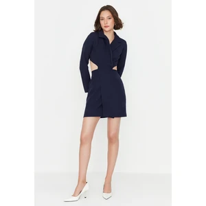 Trendyol Navy Blue Jacket Collar Dress