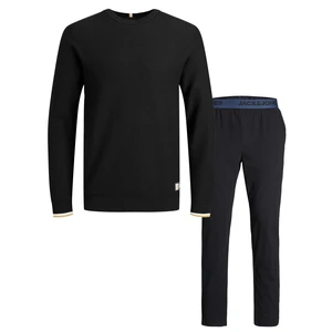 Jack&Jones Pánské pyžamo JAC Standard Fit 12221858 Black Pants Black XXL