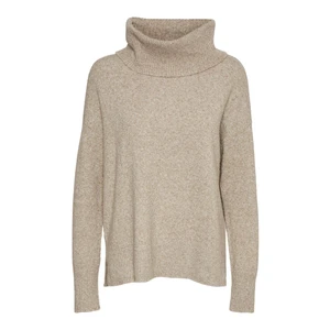 Vero Moda Dámsky sveter VMDOFFY Regular Fit 10231324 Sepia Tint MELANGE S