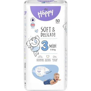BELLA Baby Happy Soft&Delicate Size 3 MIdi jednorázové pleny 5-9 kg 50 ks