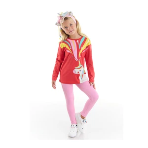 Denokids Unicorn Power Girl Child Tunic Leggings Set
