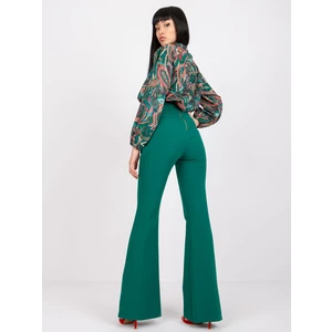 Green elegant trousers with Salerno creases