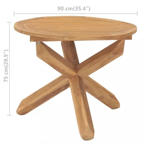 Zahradní jídelní stůl teak Dekorhome 90 cm,Zahradní jídelní stůl teak Dekorhome 90 cm