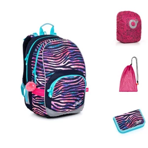 Dívčí školní batoh zebra Topgal KIMI 21010 G,Dívčí školní batoh zebra Topgal KIMI 21010 G