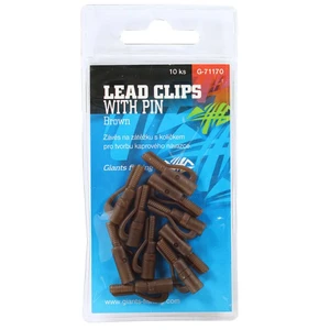 Giants fishing závěs na boční olovo standard lead clip 10 ks - brown