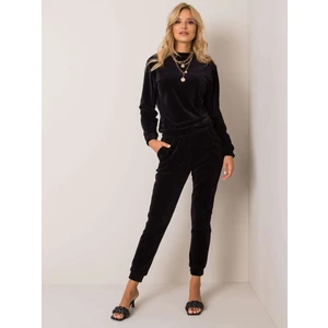 Black velour set
