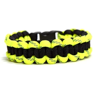 Cordell Paracord náramek Solomon Černá s reflexní žlutou XL ( 20 - 21 cm )