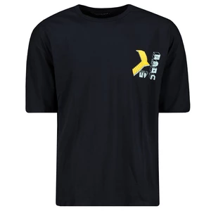 Trendyol Navy Blue Men's Oversize Crew Neck Printed T-Shirt