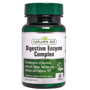 Natures Aid Trávící enzymy Complex s betainem HCl 100 mg 60 tablet