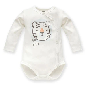 Pinokio Kids's Wild Animals Buttoned Longsleeve Bodysuit