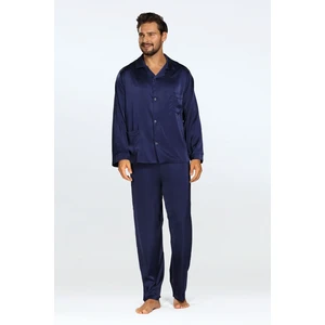 DKaren Man's Pyjamas Lukas Navy Blue
