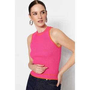 Trendyol Fuchsia Basic Color Block Blouse