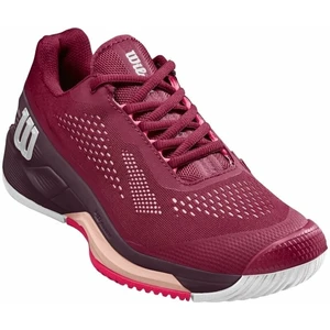 Wilson Rush Pro 4.0 Womens Tennis Shoe Beet Red/White/Tropical Peach 39 1/3