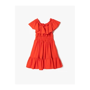 Koton Off the Shoulder Ruffled Dress