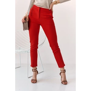 Elegant trousers with red pleated