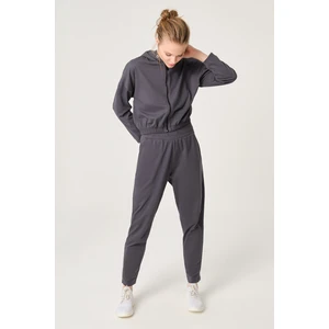 Dagi Smoked Front Zippered Hooded Sweatshirt