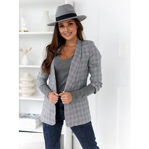 Jacket grey Och Bella BI-24155-I