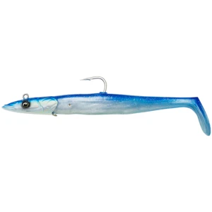 Savage gear gumová nástraha sandeel v2 sinking blue pearl silver 2+1 - 18 cm 86 g