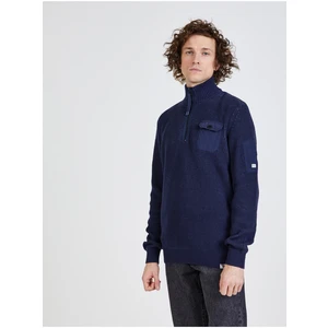 Dark blue men's sweater LERROS - Men