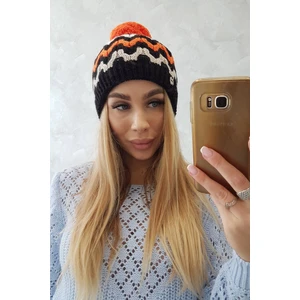Dámská kšiltovka Laila K283 černá + oranžová neon