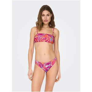 Dark pink Women's Patterned Swimwear Bottoms ONLY Lolli - Women