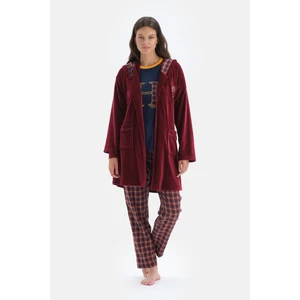 Dagi Dressing Gown - Burgundy - Regular