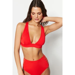 Trendyol Bikini Top - Red - Plain