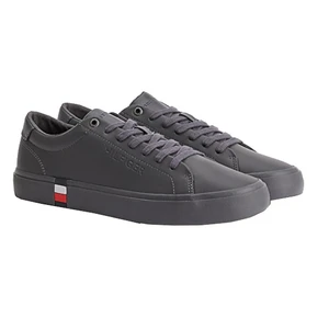 Kožené tenisky Tommy Hilfiger Modern Vulc Corporate šedá farba