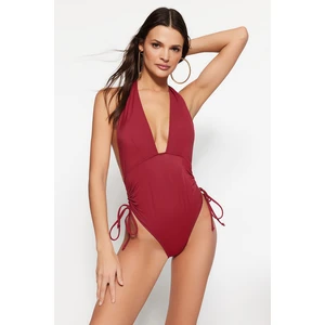 Trendyol Swimsuit - Burgundy - Plain