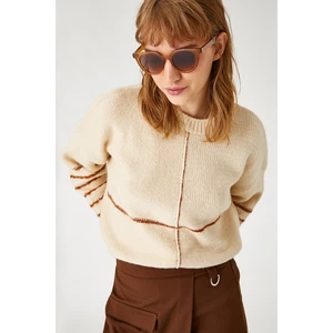 Koton Sweater - Ecru - Regular fit