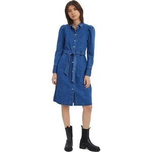 Vero Moda Dámské šaty VMRUBY Regular Fit 10258184 Medium Blue Denim XS