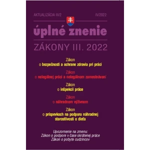 Aktualizácia III/2 2022 – BOZP, Inšpekcia práce, Nelegálne zamestnávanie