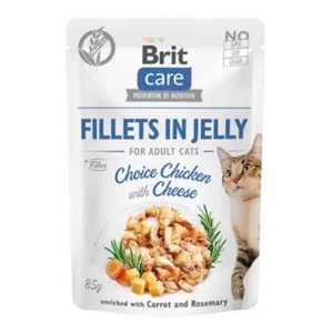 Kapsička Brit Care Cat Fillets in Jelly Choice Chicken with Cheese 85g