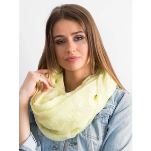 Bright yellow polka dot scarf