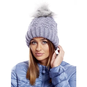 Blue cable stitch hat