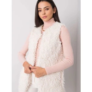 Ecru fur vest