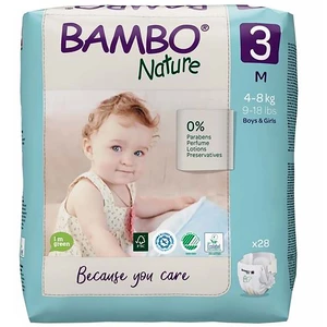 BAMBO Nature Pleny jednorázové 3, 28 ks, 4-8 kg
