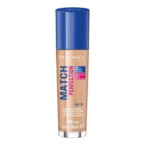 Rimmel London Match Perfection 24HR SPF20 Foundation 300 Sand podkład w płynie z ujednolicającą i rozjaśniającą skórę formułą 30 ml