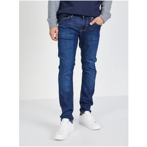 Modré pánské straight fit džíny Pepe Jeans Hatch - Pánské