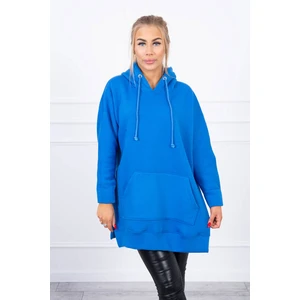 Insulated sweatshirt with slits on the sides mauve blue